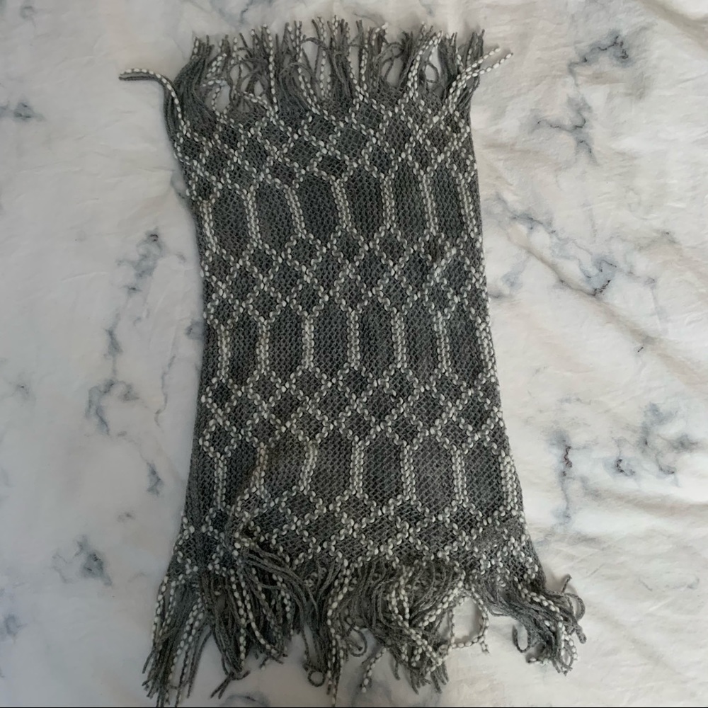 Grey Knit  Infinity Scarf